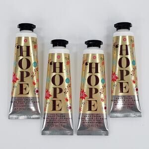 4 Bath Body Works HOPE Hand Cream Travel Sz Winter Peach Marshmallow Shea Butter